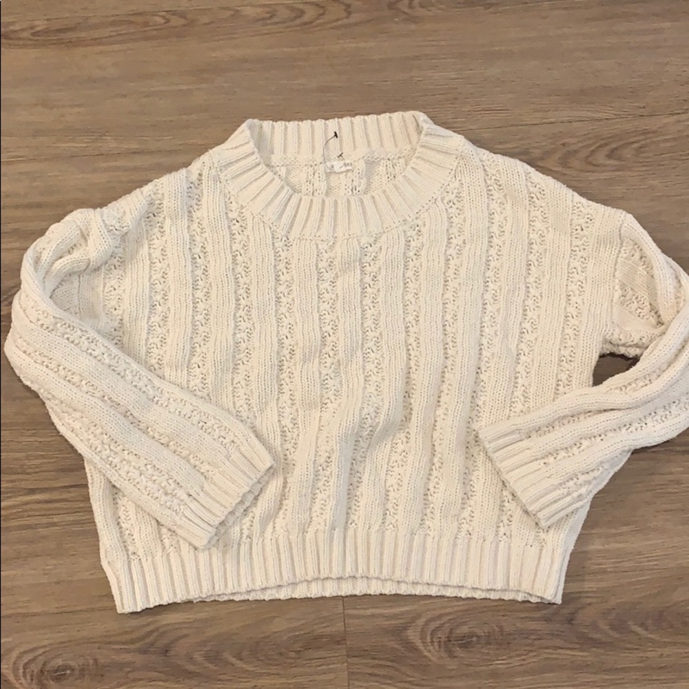 Cream cropped sweater